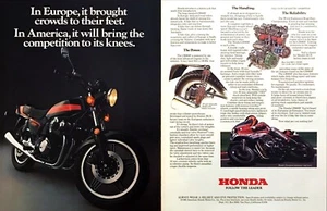 1981 Foto Moto Honda CB900F "Follow the Leader" 2 pagine stampa vintage annuncio - Foto 1 di 1