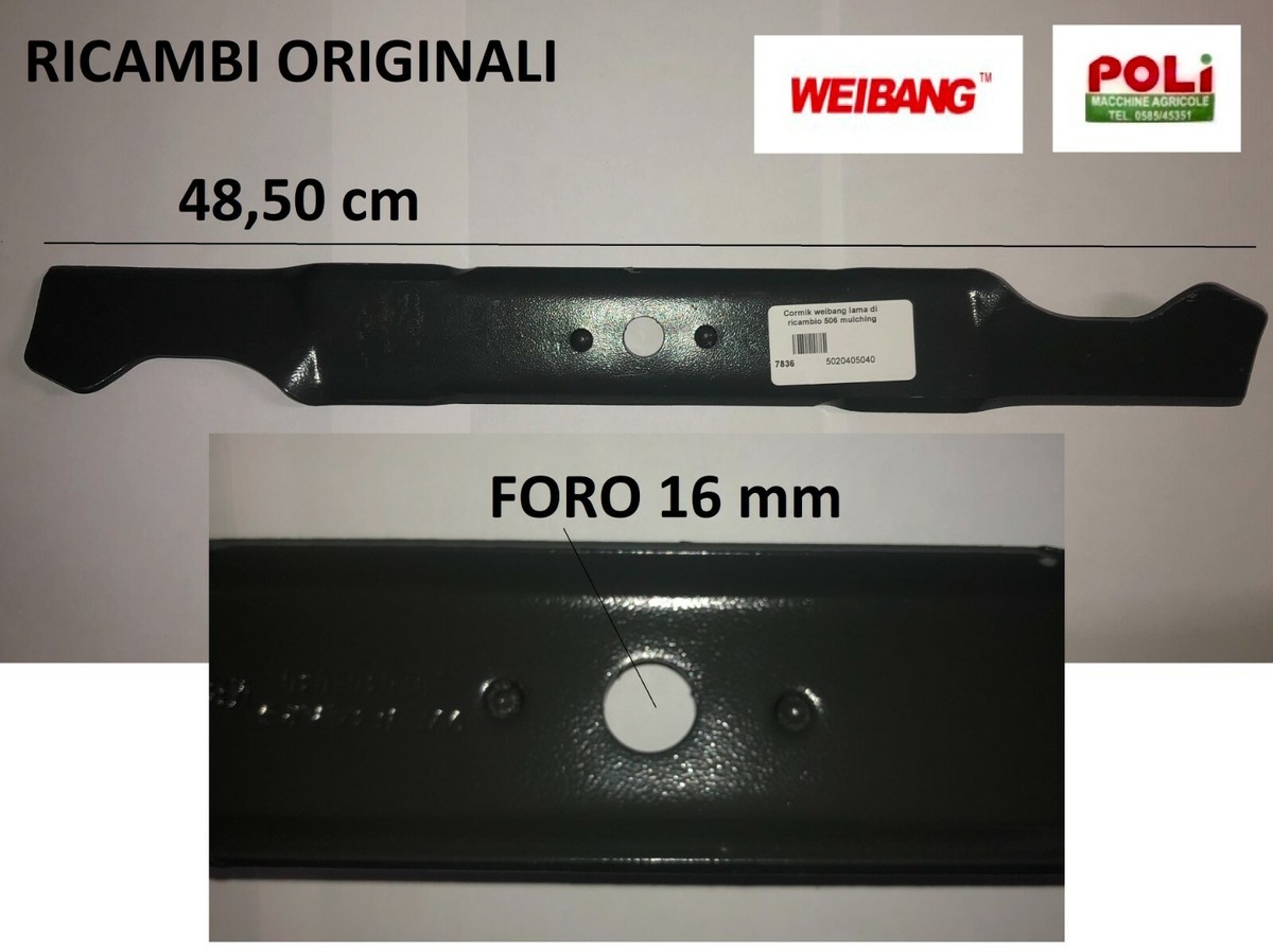 Lama Di Ricambio Originale Mountfield - 51 Cm Per Tosaerba - Codice 81004381/1 - Foto 5