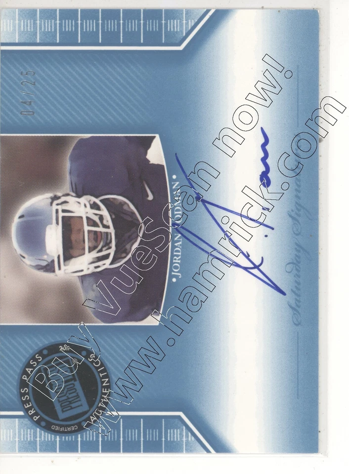 jordan todman rc rookie draft auto autograph connecticut huskies college 4/25 11 - Image 1 of 1