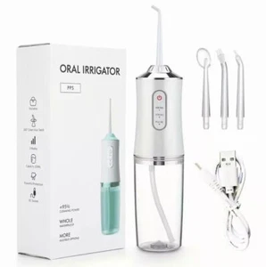 Hilo dental inalámbrico con hilo dental con chorro 4 puntas hilo dental irrigador oral limpiador de dientes - Imagen 1 de 18