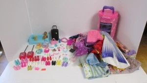 Large Lot of Barbie & Other Doll Clothes Accessories Shoes Suitcase Etc - Picture 1 of 12