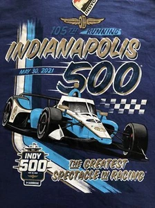 NWT 2021 105th annual Indianapolis Indy 500 tee shirt past winners list Size XL - Picture 1 of 16