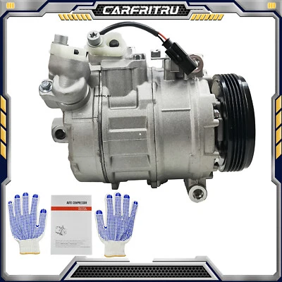 A/C Compressor w/ 4-Grooves for BMW 745i & 745Li & 750i & 750Li & 760i & 760Li - Image 1 of 4