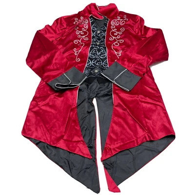 Crubelon Rojo Negro Steampunk Vintage Tailco Disfraz Halloween Hombres Talla 3XL NUEVO Foto 1 de 4