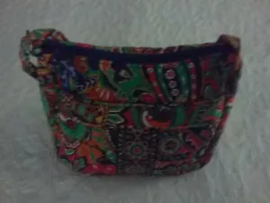 Vera Bradley Handbag Multi Color Shoulder Bag outside pockets zipper - Picture 1 of 7