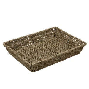 JVL Seagrass Hand Woven Rectangular Storage Tray ideal for Home, Office or Uni - Picture 1 of 4