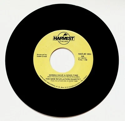 New Revelation Quartet Gonna Have A Good Time PROMO 45 Harvest Gospel - Image 1 of 2
