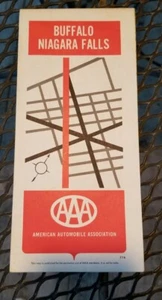 Vintage 1977 Buffalo NIAGRA FALLS Street Travel AAA Road Map - NEVER USED? - Picture 1 of 6