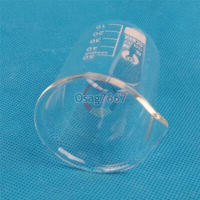 2Pcs 50mL Chemistry GG17 Laboratory Beaker, Borosilicate Glass Beaker NEW - Image 1 of 3