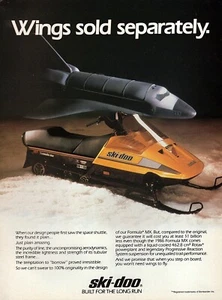 Ski-Doo Formula MX 1986 moto de nieve anuncio en color original - Imagen 1 de 1