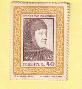 BRIEFMARKE : ITALIA 1974 1455 Italien postfrisch MNH 1974 da Zevio FRANCESCO PET - Bild 1 von 1