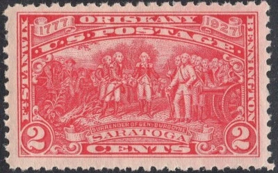 #644 XF MNH 2¢ Burgoyne at Saratoga GEM commemorative stamp. (REM 644-02) - Image 1 of 2