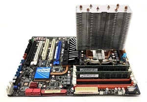 Placa madre ASUS P6T Deluxe V2 con escudo de E/S LGA 1366 i7-920 2,67 GHZ 2 GB DDR3 - Imagen 1 de 4