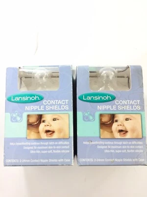 (4) Lasinoh 24mm Talla 2 Escudos Pezón Contacto Lactancia Lote de 2 cajas Foto 1 de 4