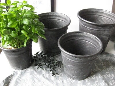 IB Laursen Blumentopf Zink XL Nostalgie edel H 19,5 cm Ø 21,0 cm NP ca. 25 € - Bild 1 von 4