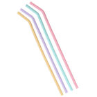 To Straw Heat Straw Silicone Straws Set With Brush Heat-Resistant Drinking Straw