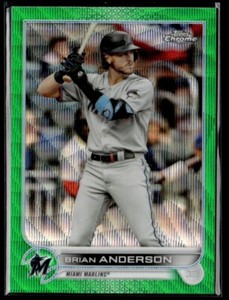 2022 Topps Chrome Green Wave  Refractor Brian Anderson 14/99 Miami Marlins #138