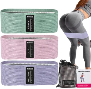 Resistance Bands Set Stretch Booty Bands for Yoga Pilates Fitness Training Set - Picture 1 of 8