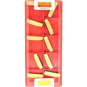 10 SANDVIK N123J2-0500-0004-GM - Grade 4125 CNC Lathe Carbide Grooving Inserts - Picture 1 of 14