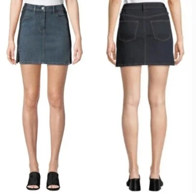 CURRENT ELLIOTT THE Mashed Mini Color lock Denim Skirt Size 27 228$ Retail - Image 1 of 4