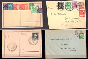 Germany 1919-1948. 4 postcards/cover. See the description - Picture 1 of 3