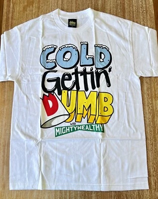 NUEVA Camiseta Mighty Healthy Camisa Blanca L Grande Frío Mudo Fresco De Colección DS Foto 1 de 4