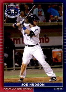 2016 Pensacola Blue Wahoos Grandstand 15 Joe Hudson Odessa Florida Baseball Card