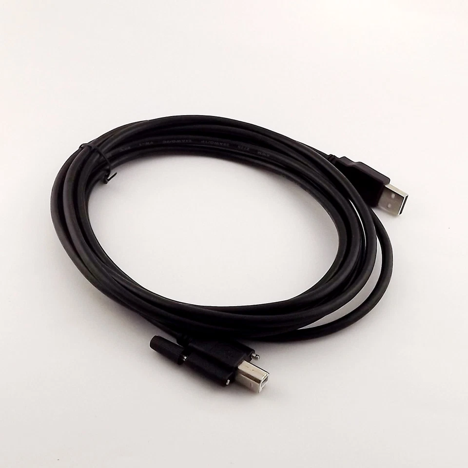10x 10FT USB2.0 A Male to B Male Data Cable with Screw Printer Panel Mount Cable - Image 1 of 1
