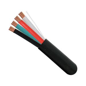 Cable vertical de 4 conductores con clasificación 14G CL2 cable de altavoz, 500 pies, negro - Imagen 1 de 3
