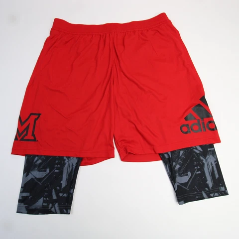 Miami RedHawks adidas Athletic Shorts Men's Red/Black New Cover