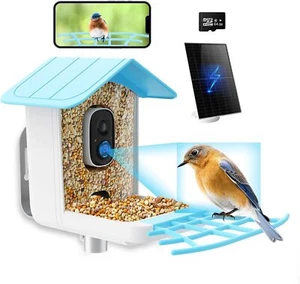 Bird Feeder with Live Video Camera ~ Wireless Outdoor Solar Powered AI *5497A0A - Picture 1 of 7