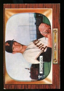 1955 Bowman #115 Roger Bowman Pittsburgh Pirates Rookie Card RC Vintage 