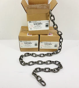 (3) Laclede Chain 2116-517-00 GR30 Proof Coil Self-Colored 3/16 Chain (10 feet) - Picture 1 of 10