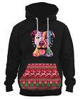 Men's Neon Pitbull Ugly Sweater Pullover Hoodie PLY P29 Christmas Dog Puppy Pet