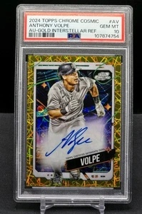 Anthony Volpe 2024 Topps Chrome Cosmic GOLD INTERSTELLAR AUTO SN# 2/50 PSA 10 - Foto 1 di 5