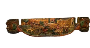 Carro de caballos siciliano Sicilia antiguo siglo XIX carro de madera tallada - Imagen 1 de 22