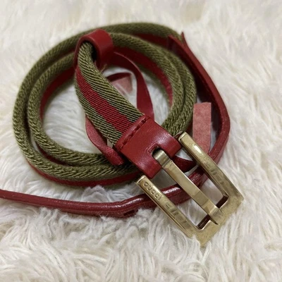Auténtico Cinturón Gucci con Rayas Rojas MUJER Foto 1 de 4