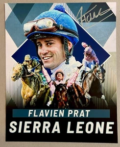 FLAVIEN PRAT AUTOGRAPH 8x10 PHOTO HORSE JOCKEY- SIERRA LEONE - Picture 1 of 1