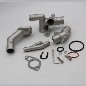 Cast Aluminum Coolant Flange Upgrade Kit Fits For VW MK4 Golf Jetta GLI GTI TT - Picture 1 of 4