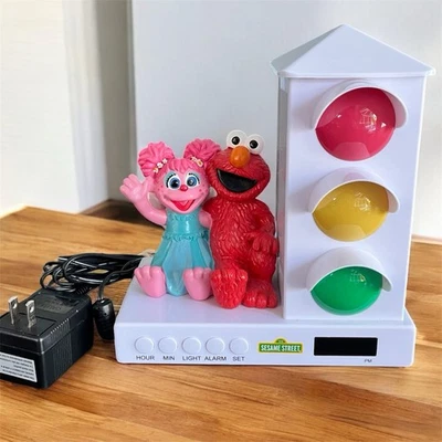 It's About Time Stoplight Sleep Enhancing Alarm Clock Sesame Street Elmo Abby - Image 1 of 4