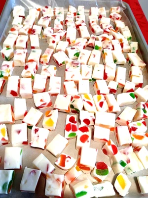 1 Pound Hand Crafted Old Fashion Jelly Nougat Candy Fresh Made Individually Wrap - Image 1 of 4