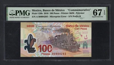Mexico 100 Pesos 2010 P128b "Commemorative" Uncirculated Grade 67 - Image 1 of 2