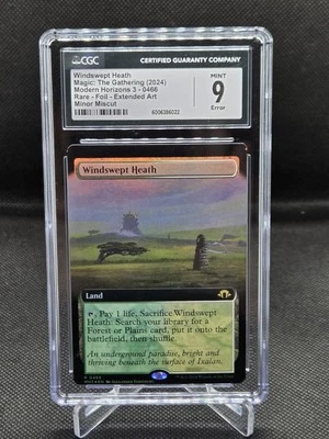MTG Modern Horizons 3 ERROR Foil Windswept Heath 0466 CGC Mint 9 *Miscut* - Image 1 of 2