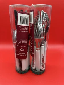 Vintage Poinsettia & Ribbons Flatware Set – Service for Four – Kmart Corporation - Picture 1 of 2