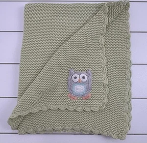 KOALA BABY Blanket Lovey Green Knit Owl Scalloped Edge BabiesRUS 2013 - Picture 1 of 5