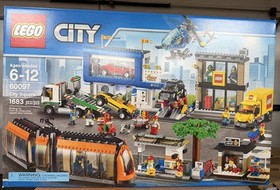 *NEW* LEGO CITY City Square (60097) Train Helicopter Copter Tow Truck Car Store