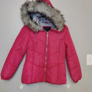 Weather Tamer Girl Pink Hooded Jacket Size M(10/12) - Picture 1 of 10