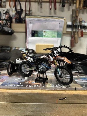 1/12 Nuevo Ray Malcolm Stewart #32 Ktm Sx 250f Diecast Modelo Dirtbike Hecho a Medida Foto 1 de 4