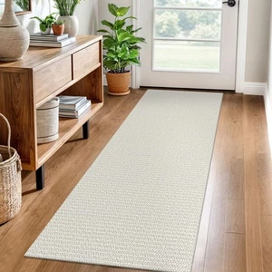 Woven Runner Rug 2x6 Ft Washable Runners for Hallways Cotton Rubber Backed Ki... - Bild 1 von 7