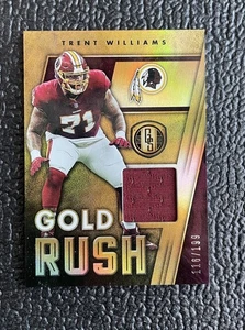 🔥TRENT WILLIAMS 2019 GS GOLD RUSH USED JERSEY CARD REFRACTOR /199!🔥REDSKINS! - Picture 1 of 2